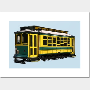 Mata trolley cartoon illustration Posters and Art